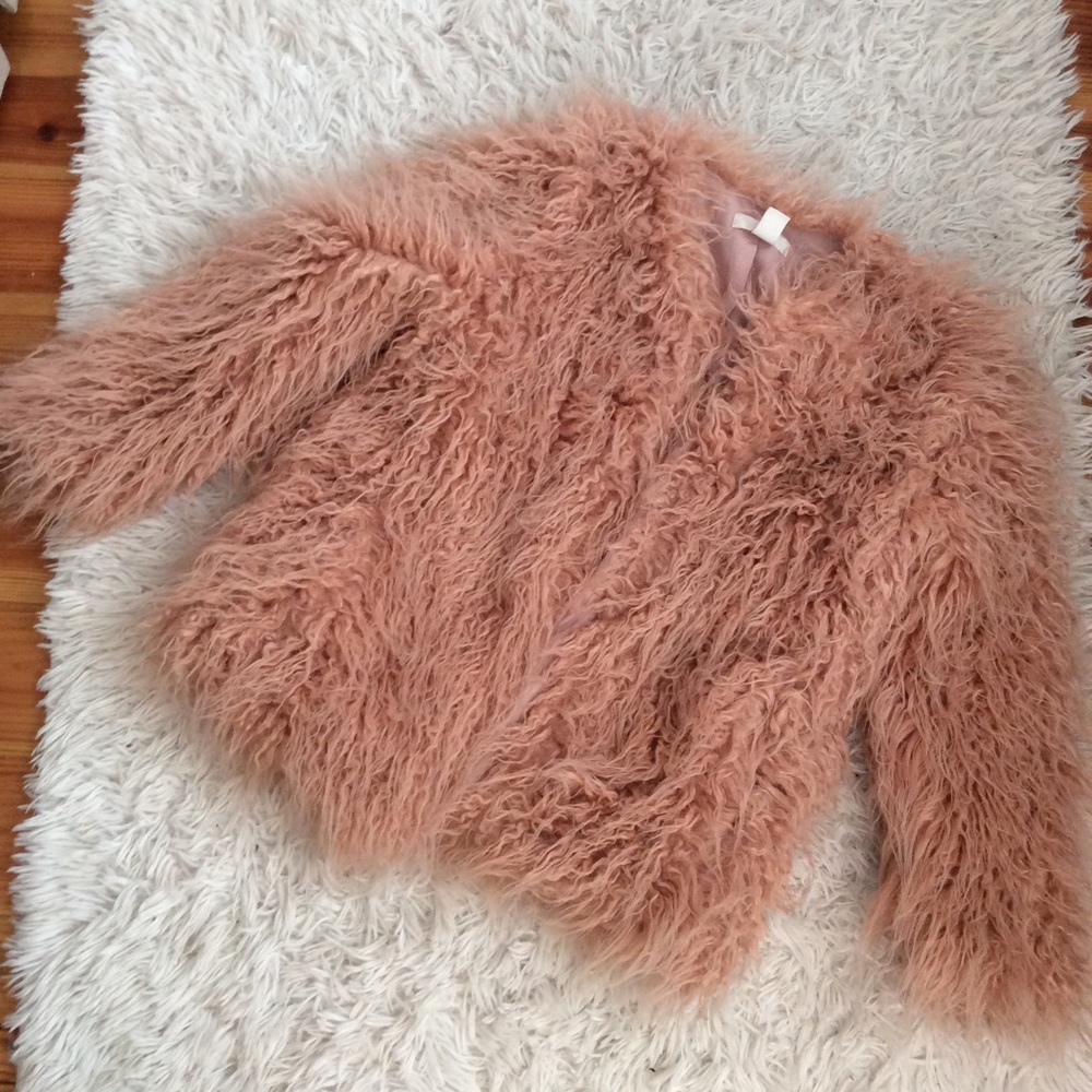 Pink fur coat super fluffy :)